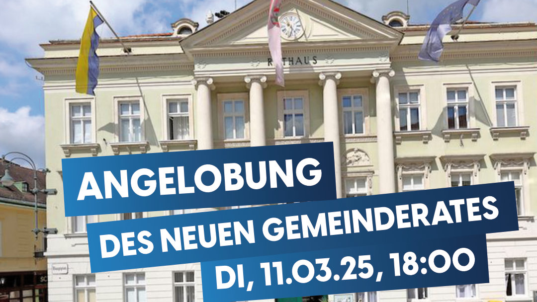 Seien Sie dabei, wenn der neue Badener Gemeinderat 2025 bis 2030 angelobt wird. Hier gibt's alle Infos.