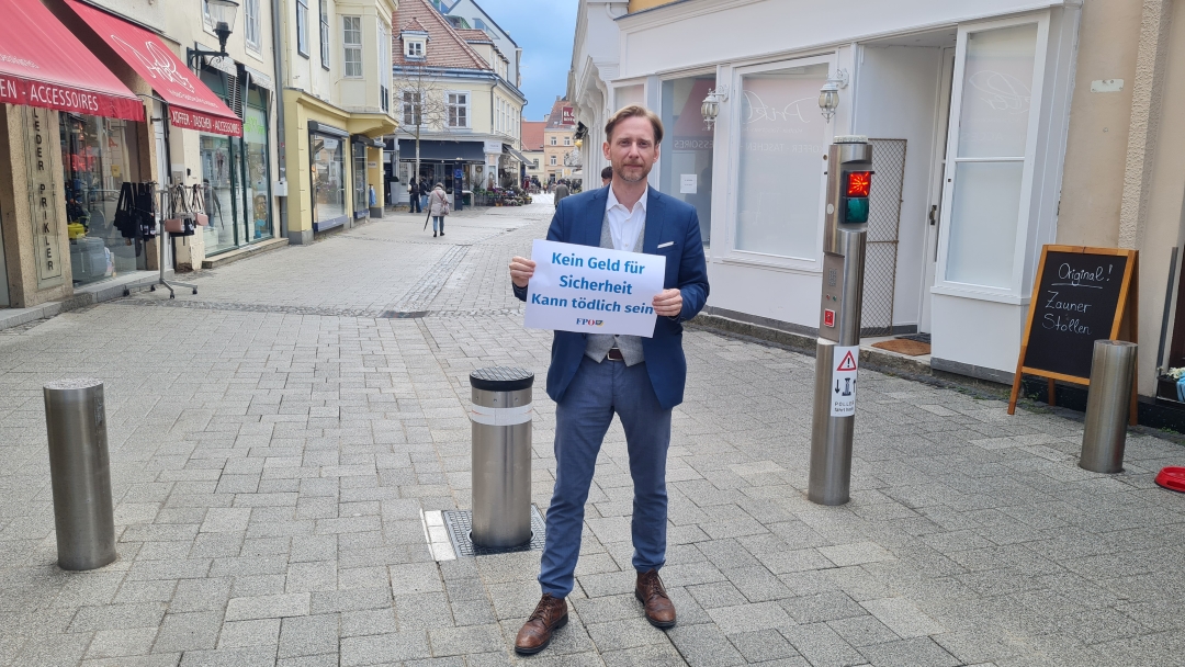 Sicherheitslücke in Baden: FPÖ fordert weitere Poller