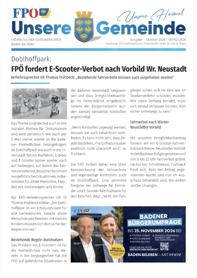 Titelseite Gemeindekurier Oktober 2026